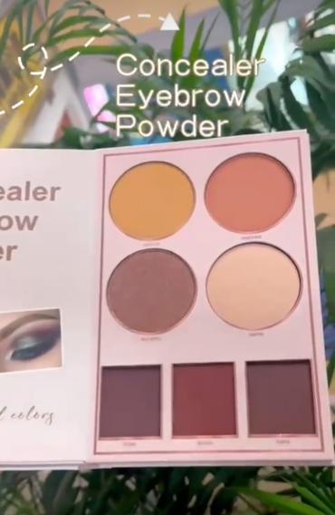 Mocallure Cosmetic Makeup Book Palette contains eyeshadow, Highlighter, Blusher & Concealer Eyebrow powder