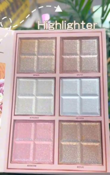 Mocallure Cosmetic Makeup Book Palette contains eyeshadow, Highlighter, Blusher & Concealer Eyebrow powder